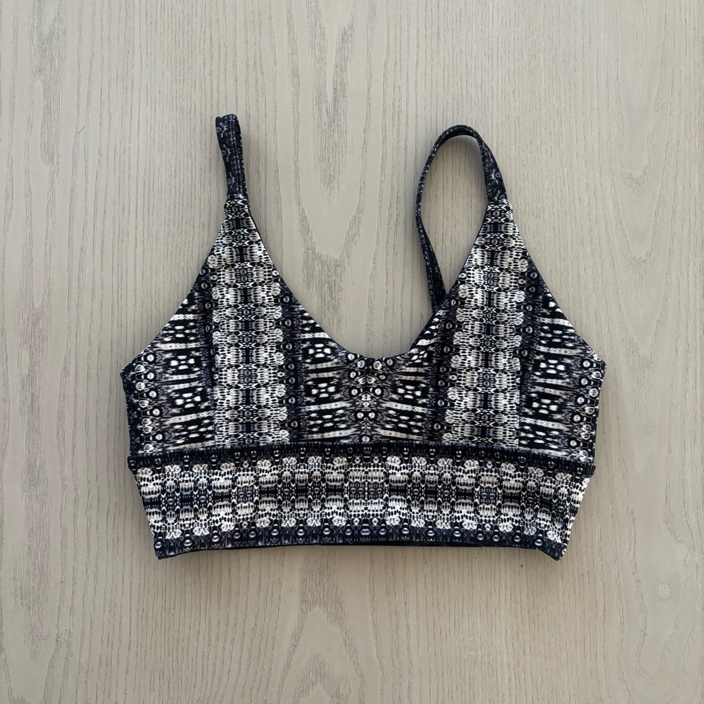 Black and White Patterned Reversible Bralette